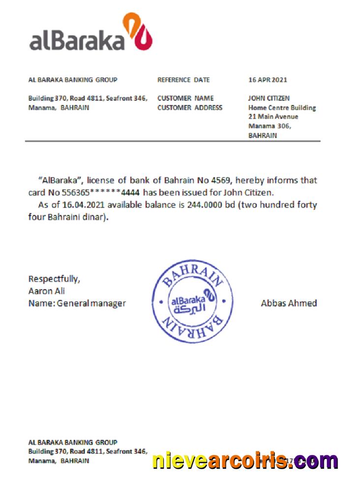 Bahrain Al Baraka reference